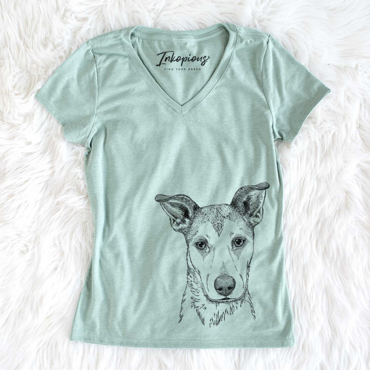 Bare Coral the Mixed Breed - Women's V-neck Shirt