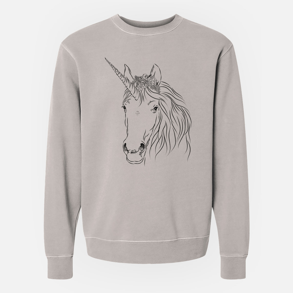 Bare Cosmic the Unicorn - Unisex Pigment Dyed Crew Sweatshirt