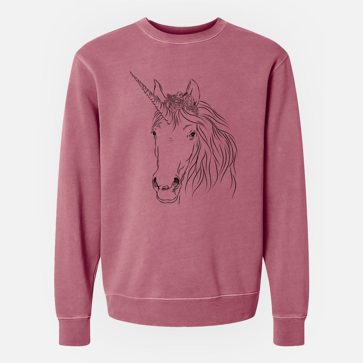 Bare Cosmic the Unicorn - Unisex Pigment Dyed Crew Sweatshirt