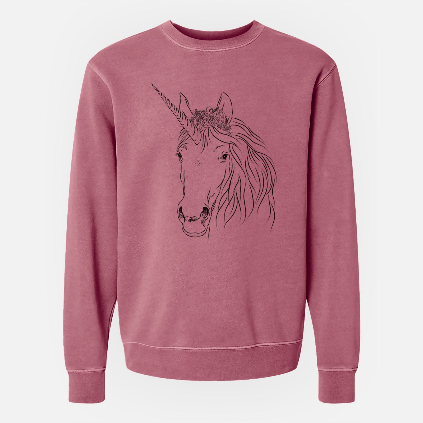 Bare Cosmic the Unicorn - Unisex Pigment Dyed Crew Sweatshirt