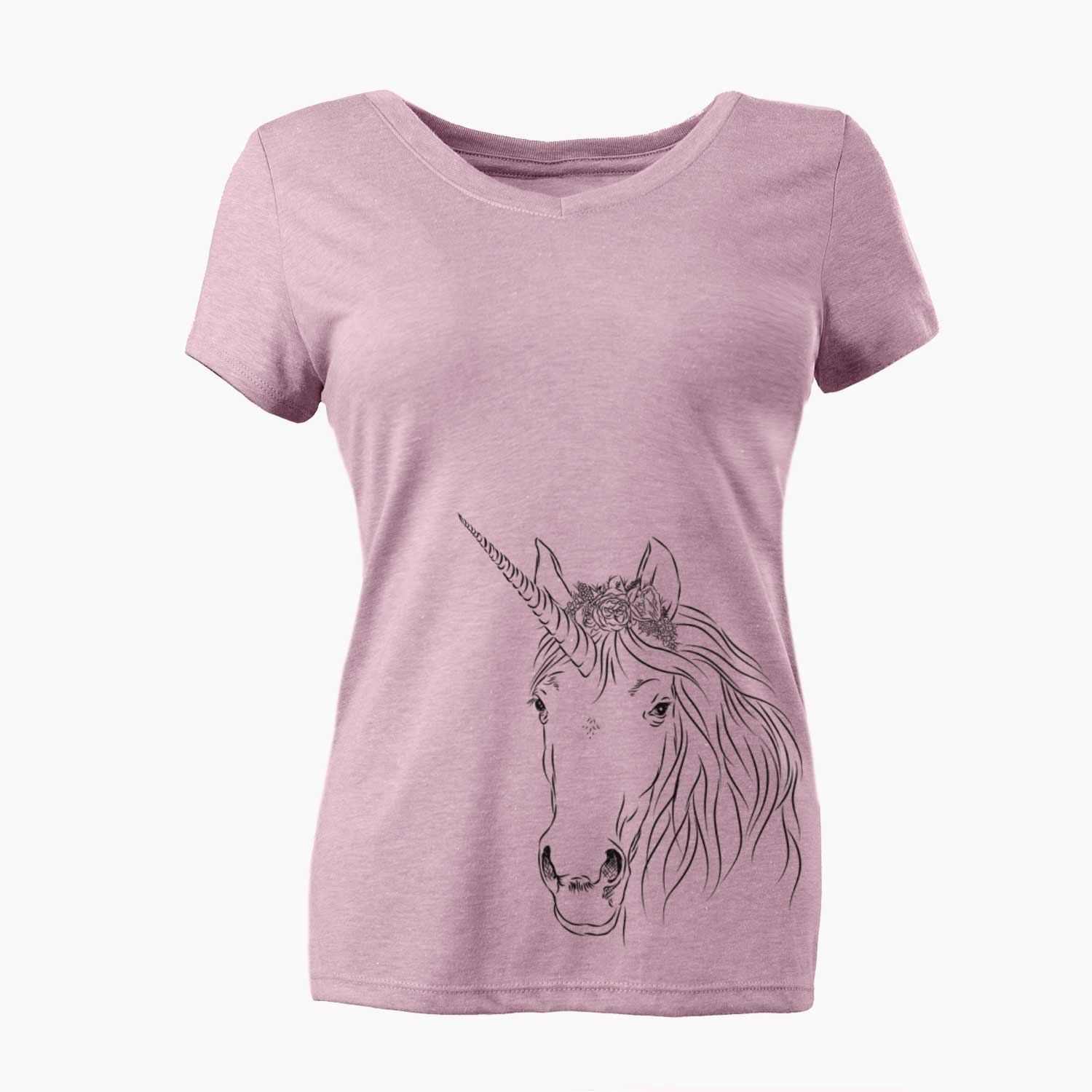 Bare Cosmic the Unicorn - Women's V-neck Shirt