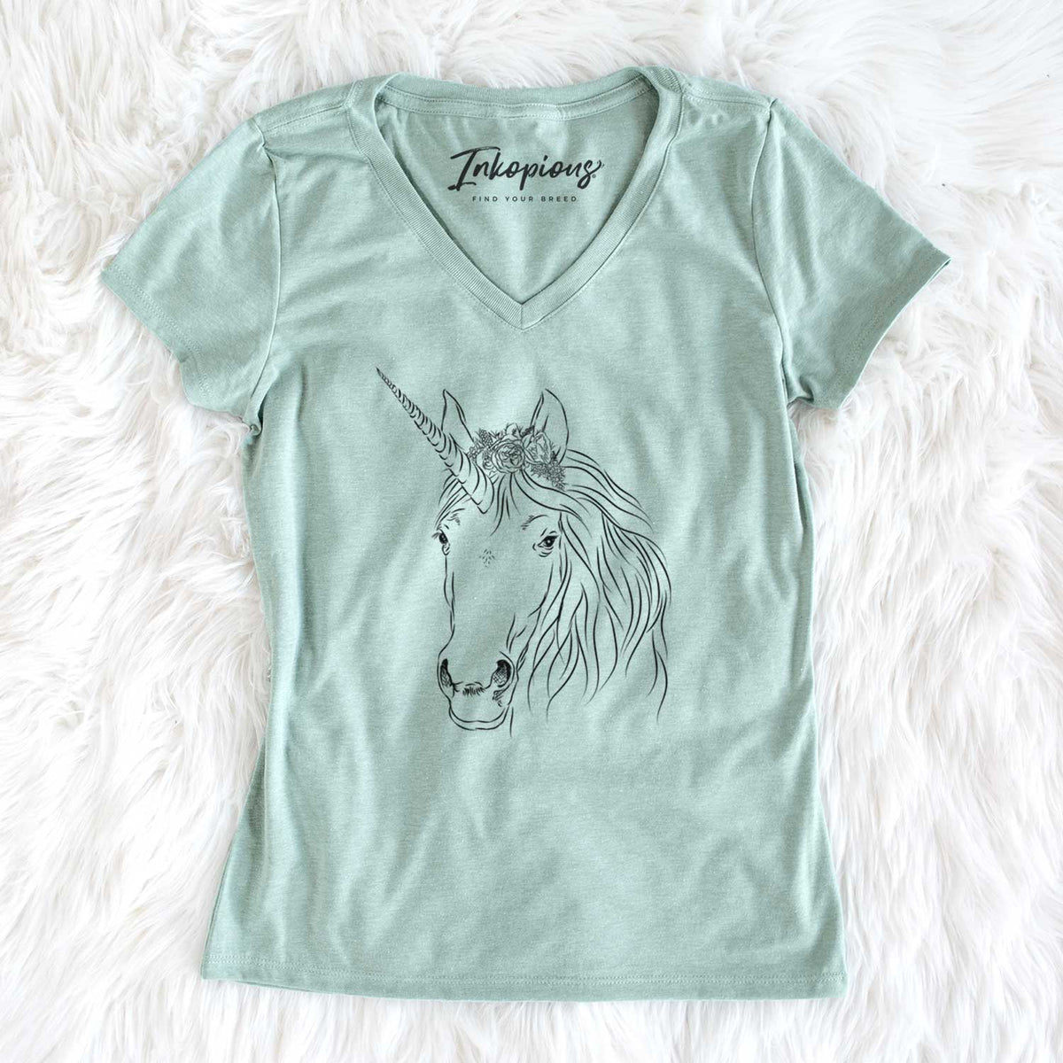 Bare Cosmic the Unicorn - Women&#39;s V-neck Shirt