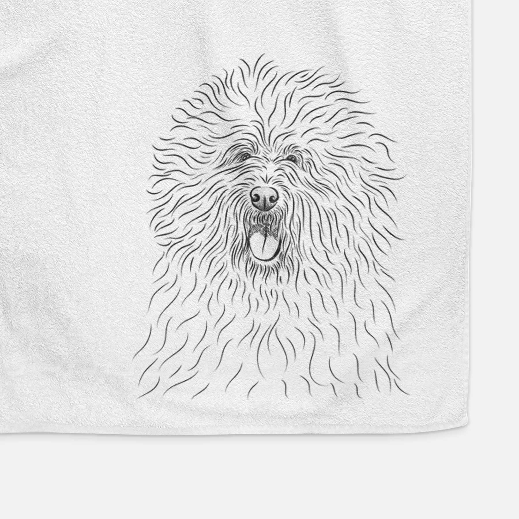 Cozie the Old English Sheepdog Decorative Hand Towel