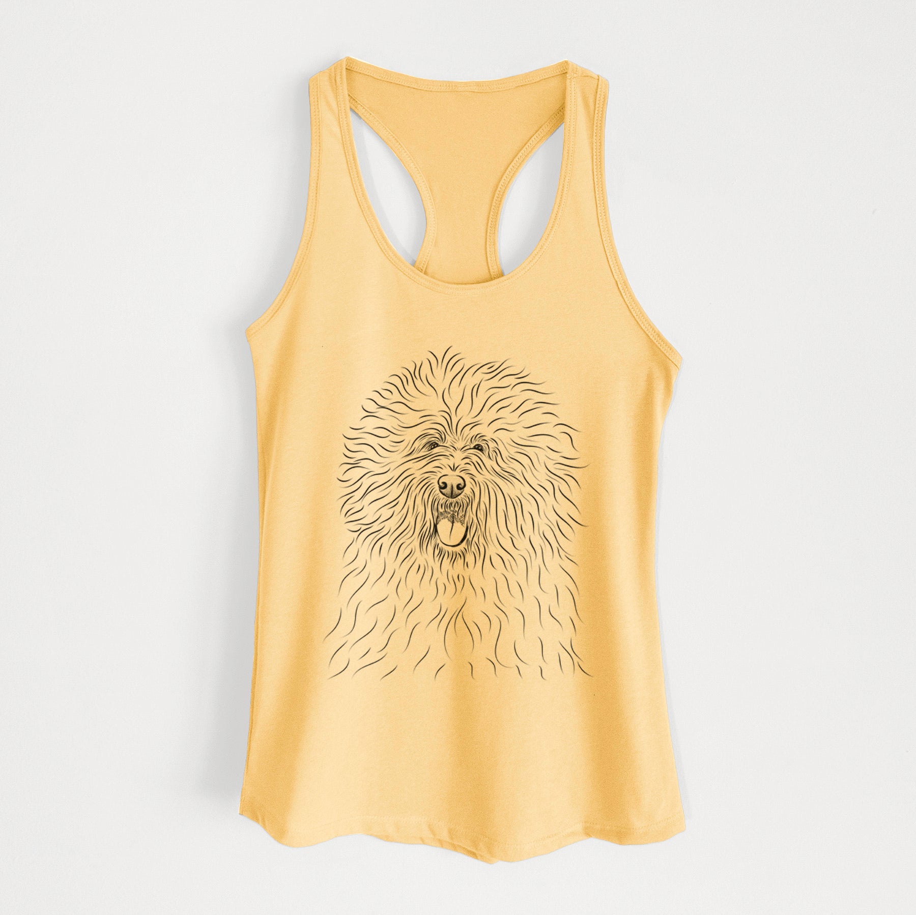 Cozie the Old English Sheepdog - Women's Racerback Tanktop