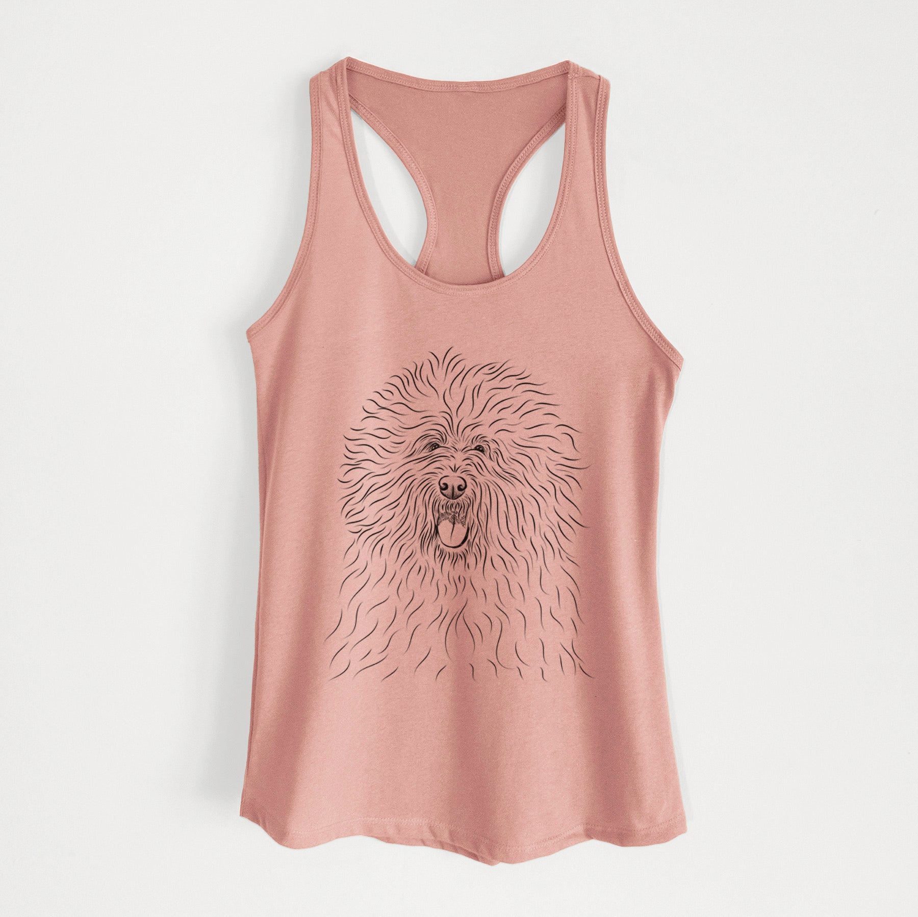 Cozie the Old English Sheepdog - Women's Racerback Tanktop