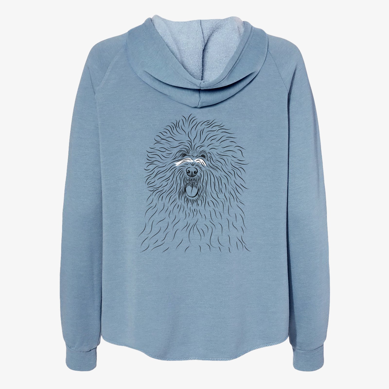 Cozie the Old English Sheepdog - Women's Cali Wave Zip-Up Sweatshirt