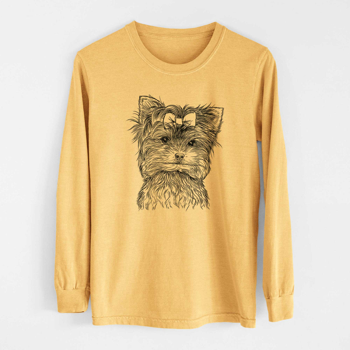 Bare Cricket the Biewer Terrier - Heavyweight 100% Cotton Long Sleeve