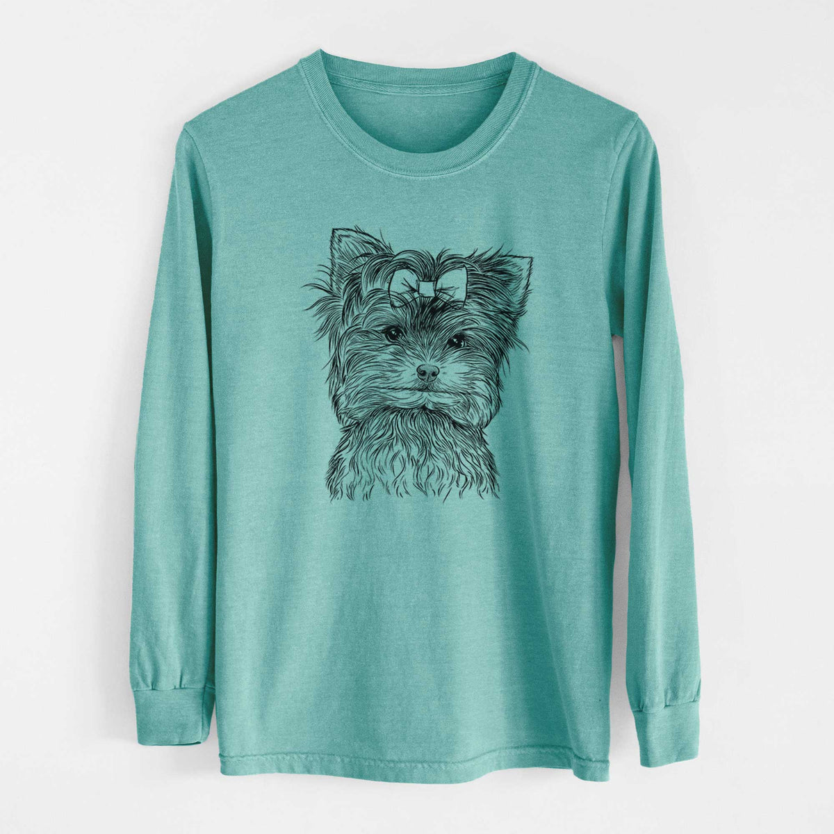 Bare Cricket the Biewer Terrier - Heavyweight 100% Cotton Long Sleeve