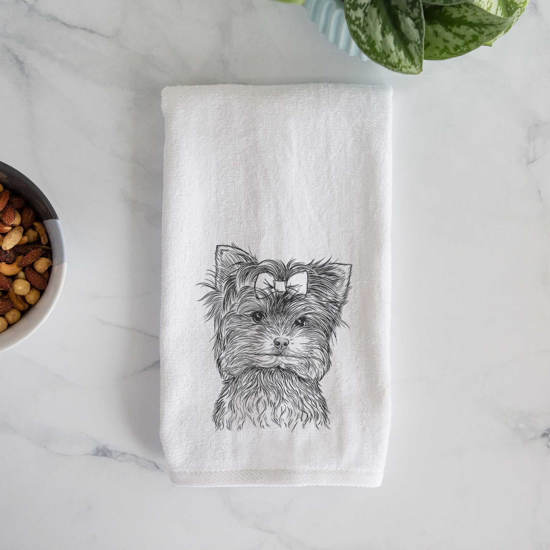 Cricket the Biewer Terrier Decorative Hand Towel