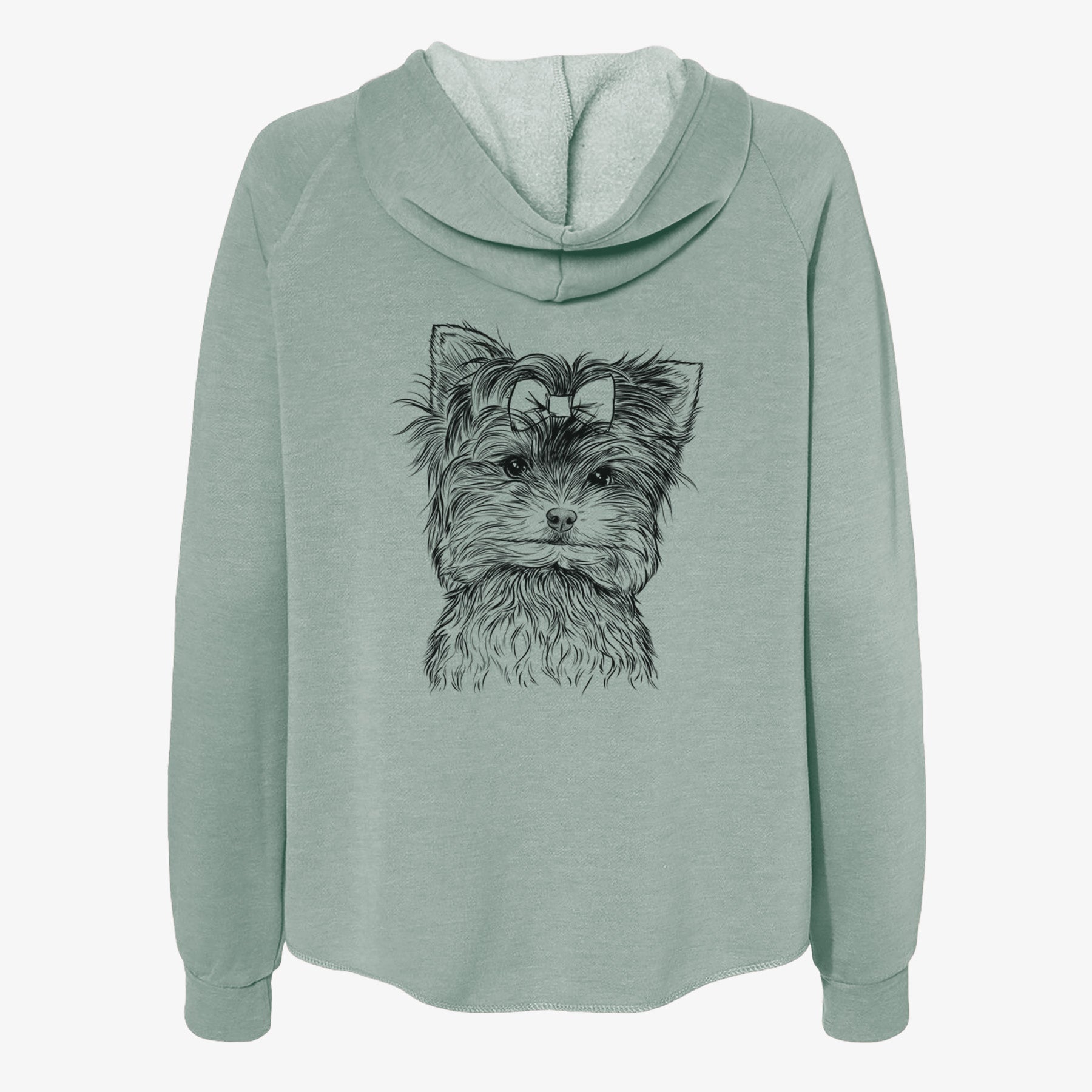 Cricket the Biewer Terrier - Women's Cali Wave Zip-Up Sweatshirt