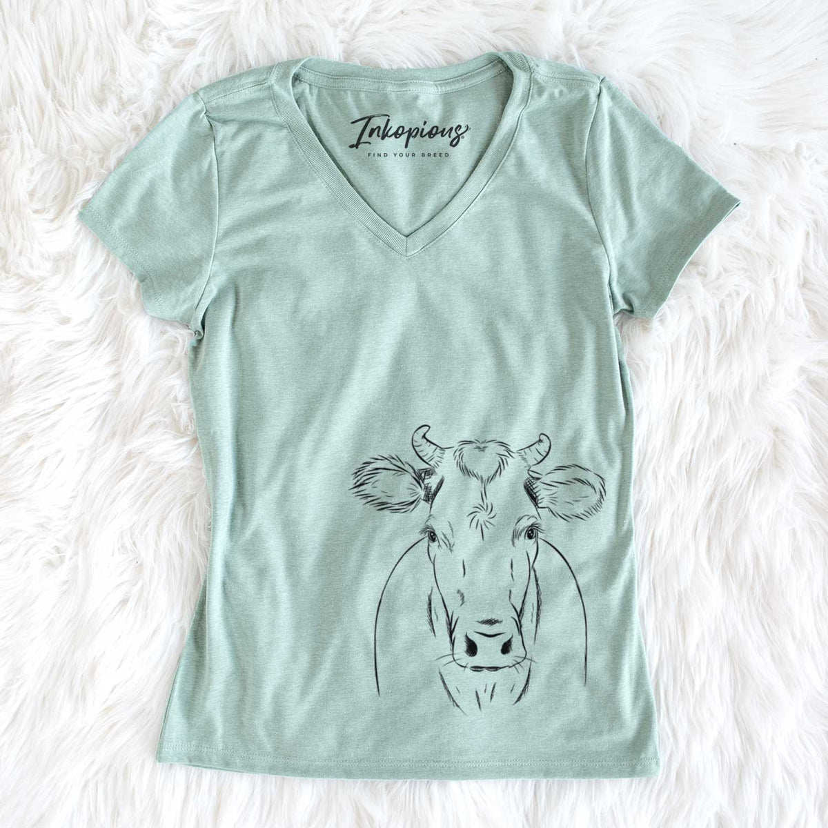 Bare Cruz the Cow - Women's V-neck Shirt