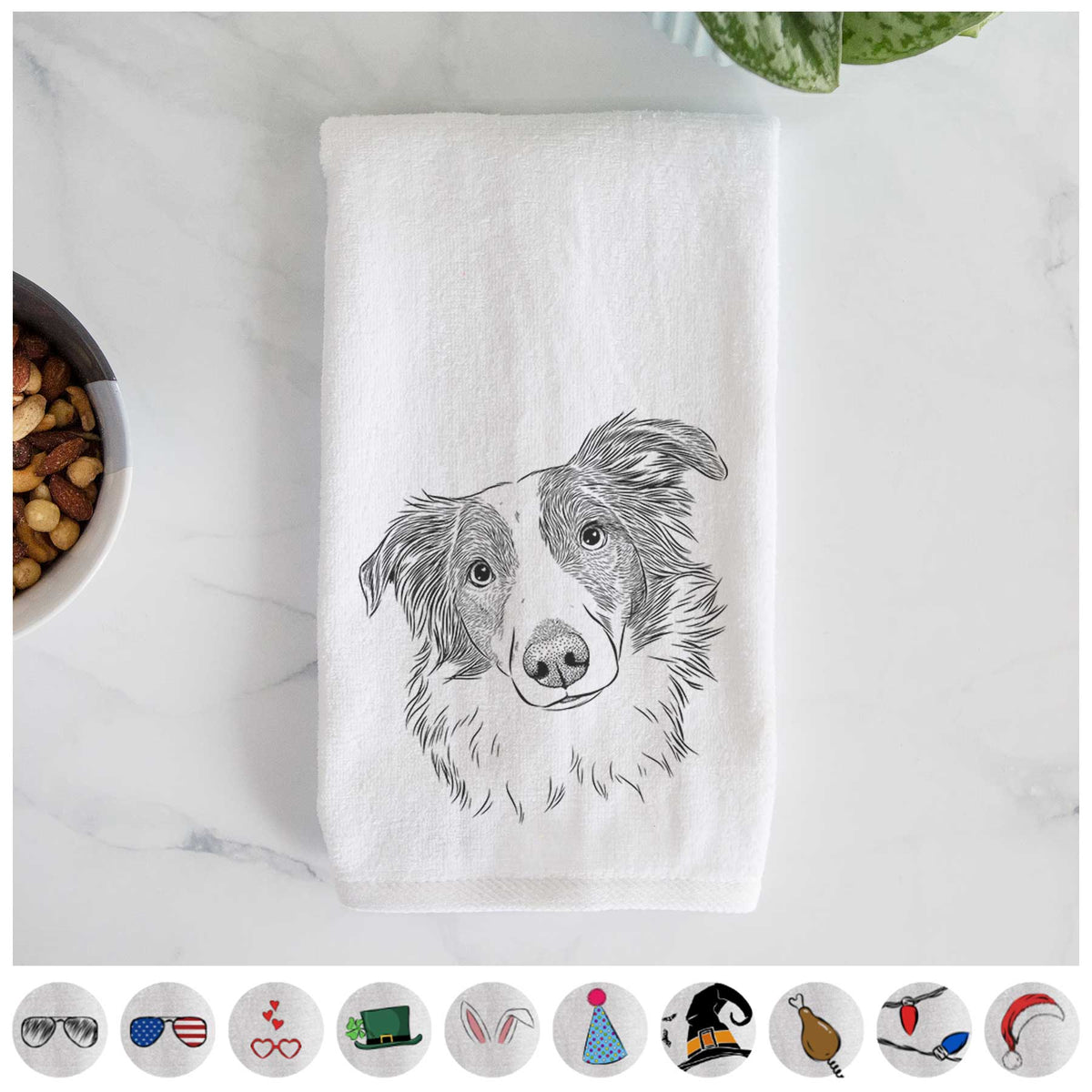 Cyclone the Australian Shepherd Decorative Hand Towel