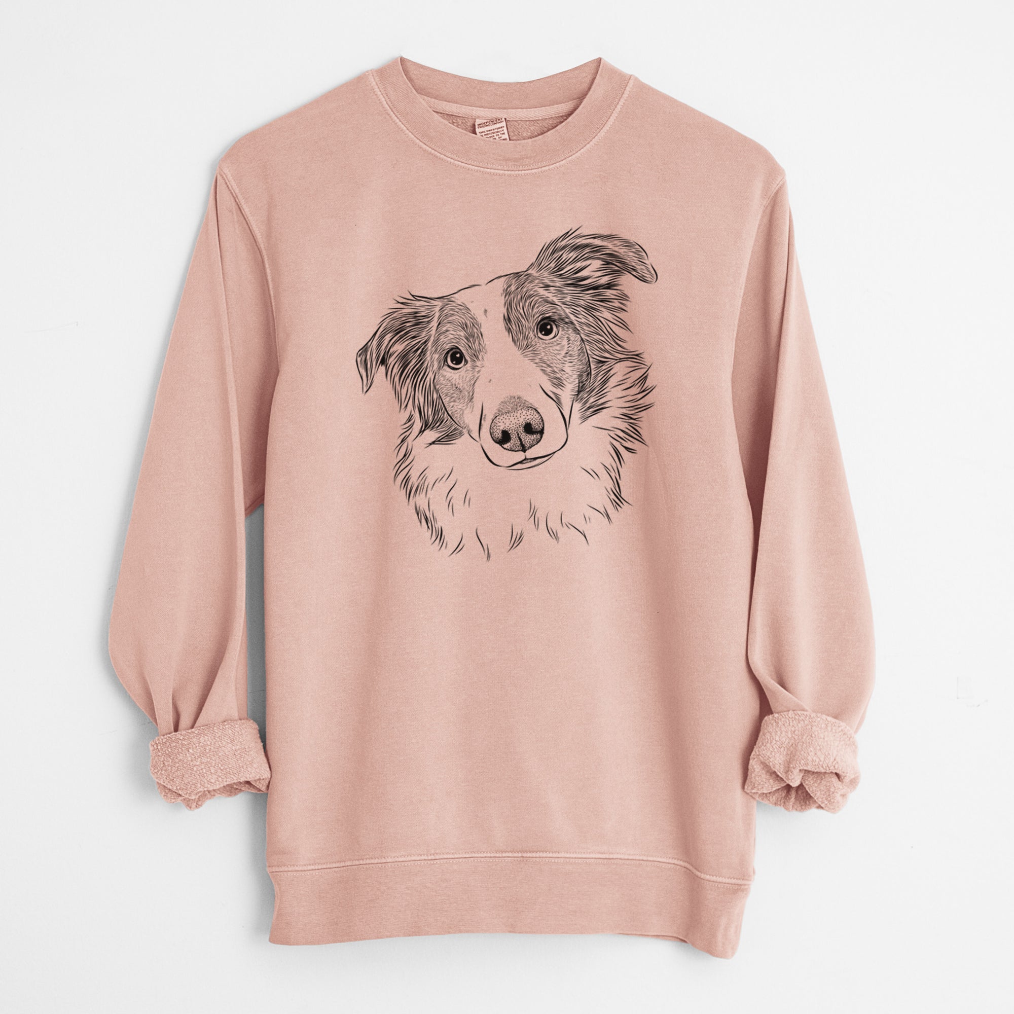 Bare Cyclone the Australian Shepherd - Unisex Pigment Dyed Crew Sweatshirt