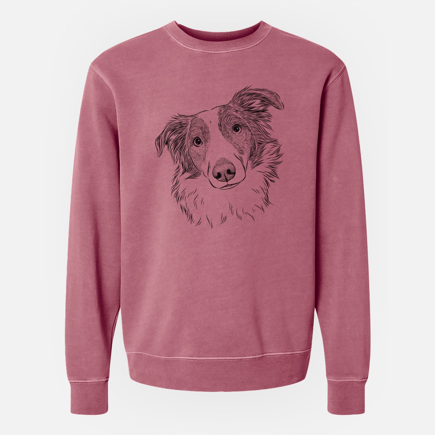 Bare Cyclone the Australian Shepherd - Unisex Pigment Dyed Crew Sweatshirt