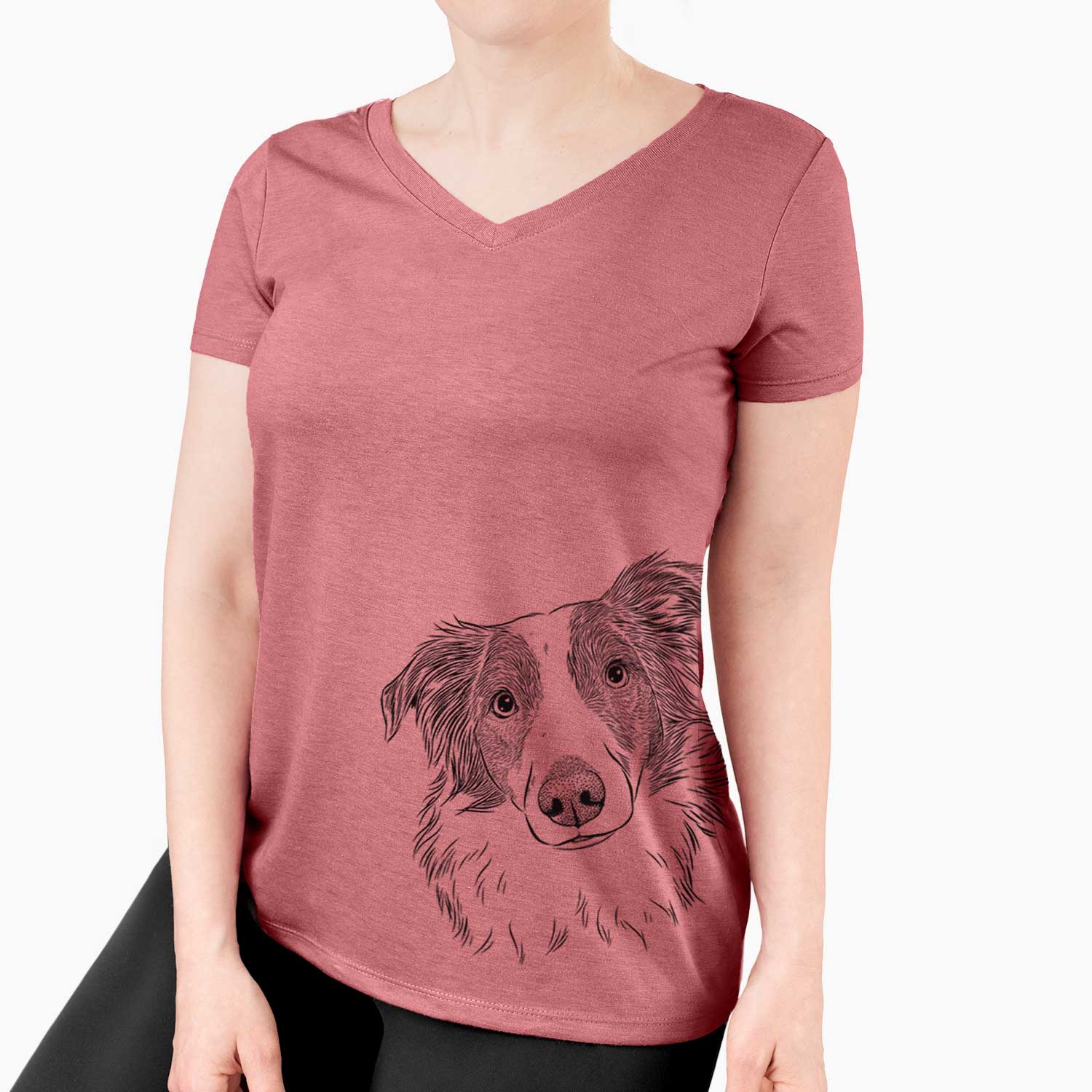 Bare Cyclone the Australian Shepherd - Women's V-neck Shirt