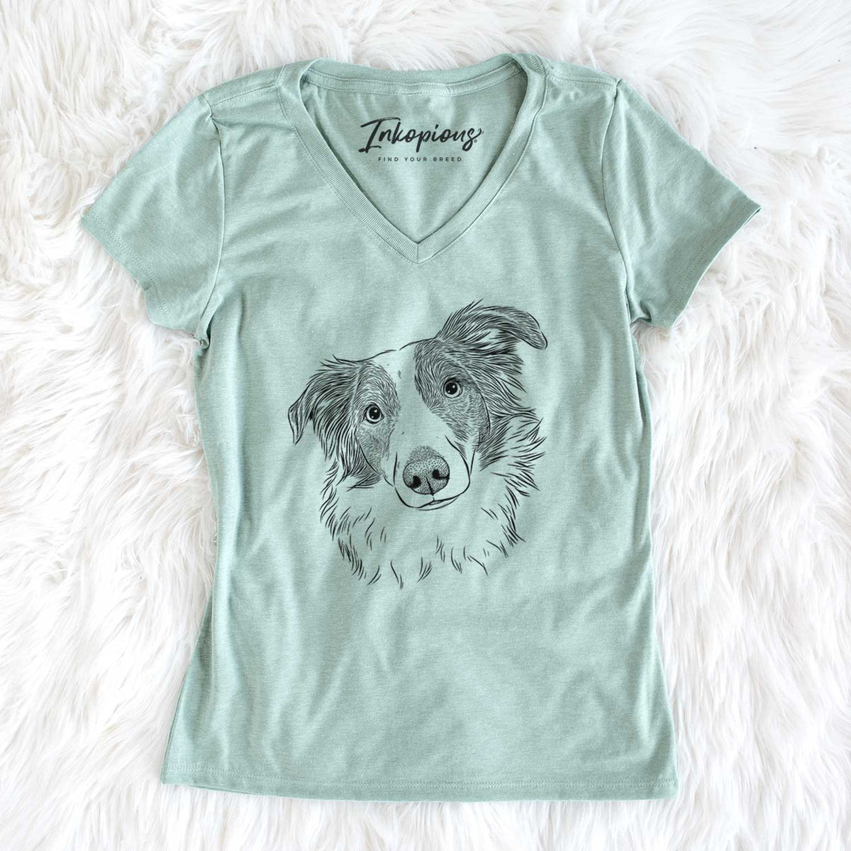 Bare Cyclone the Australian Shepherd - Women&#39;s V-neck Shirt