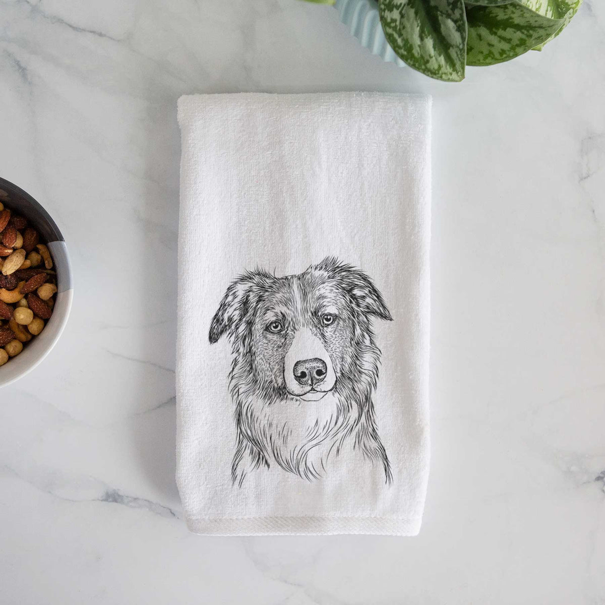 Cynder the English Shepherd Decorative Hand Towel