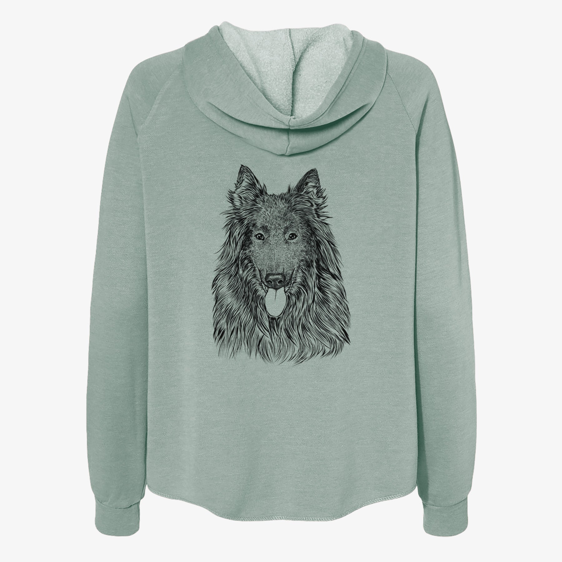 Daan the Belgian Shepherd - Women's Cali Wave Zip-Up Sweatshirt