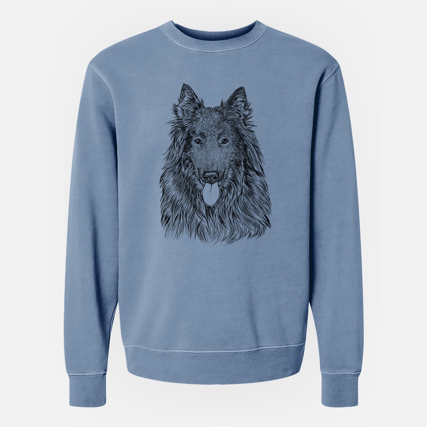 Bare Daan the Belgian Shepherd - Unisex Pigment Dyed Crew Sweatshirt