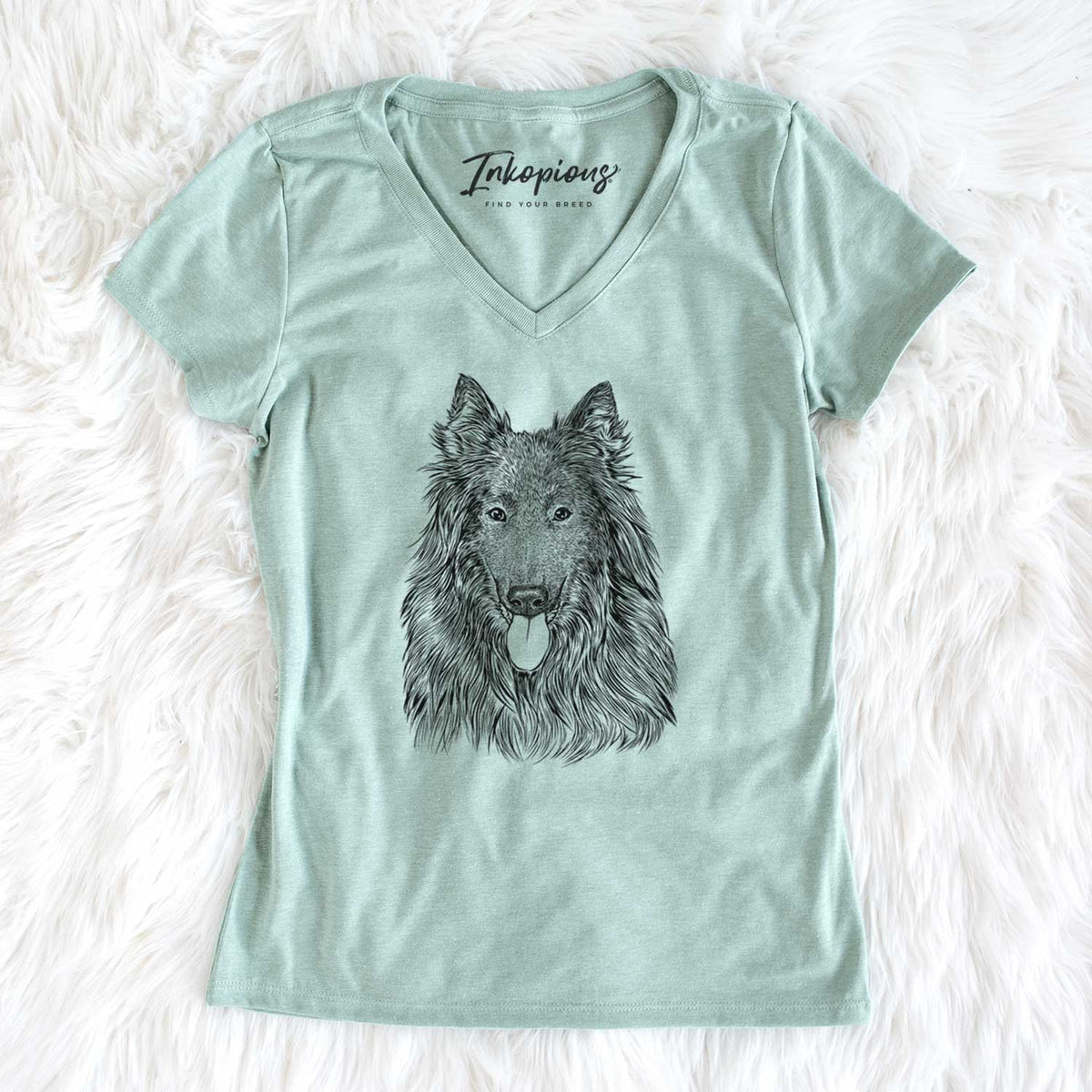 Bare Daan the Belgian Shepherd - Women&#39;s V-neck Shirt