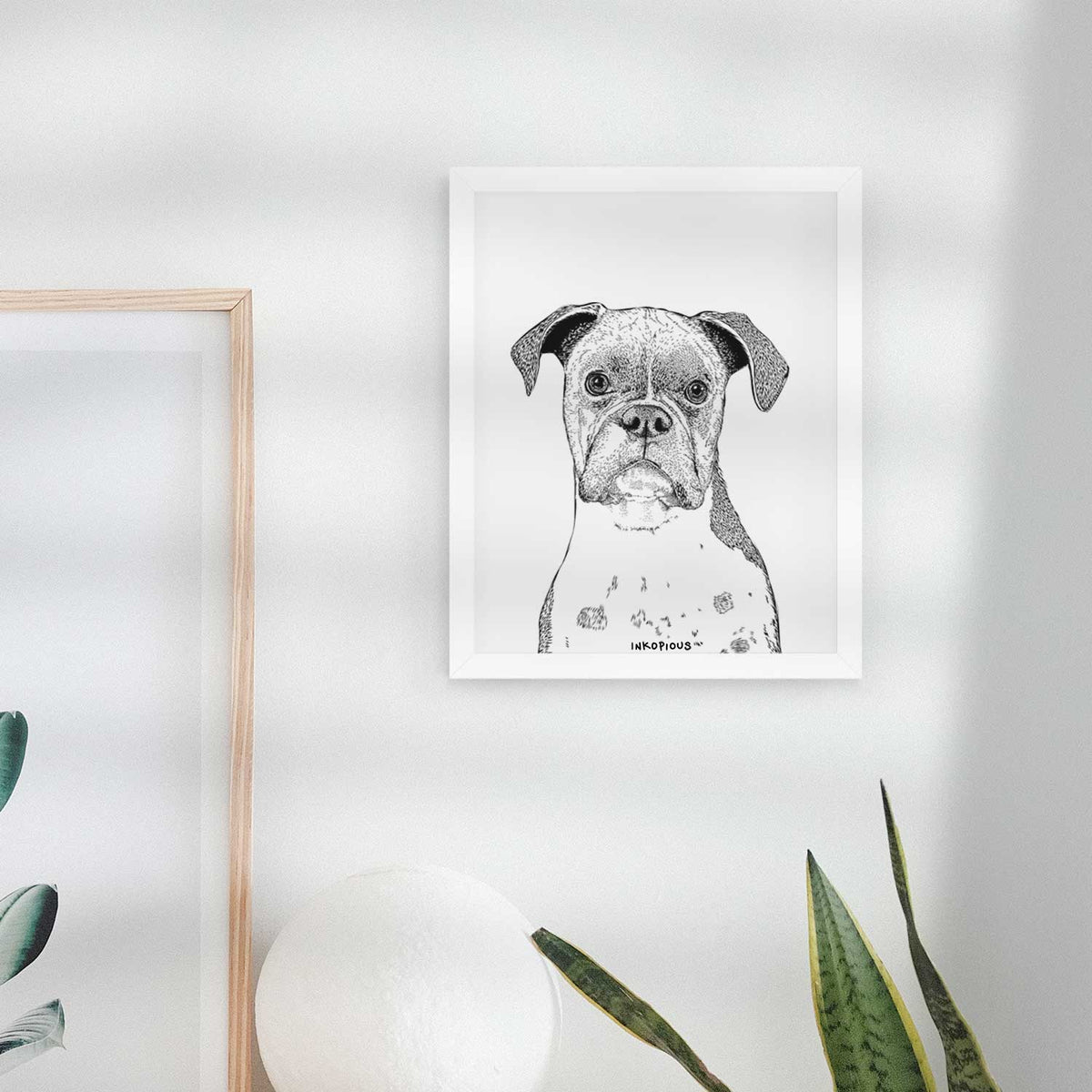Daisy the Boxer Art Print