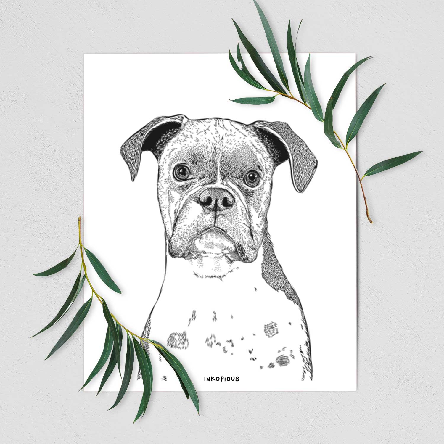 Daisy the Boxer Art Print