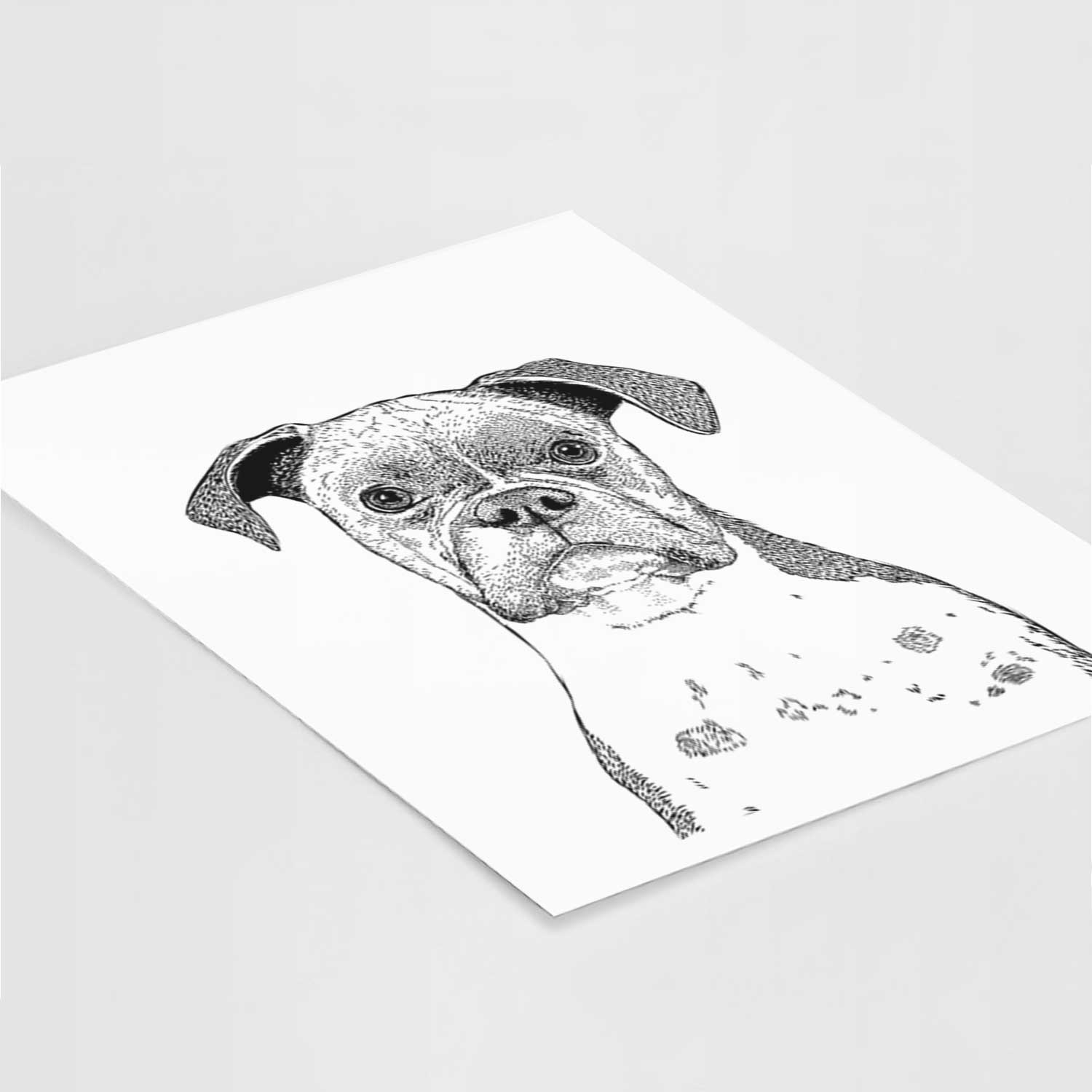 Daisy the Boxer Art Print