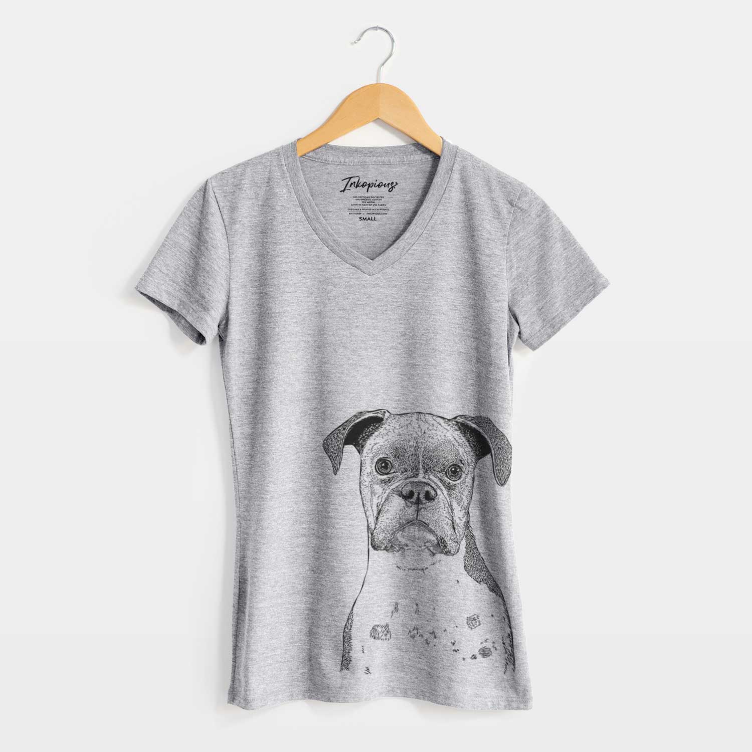 Bare Daisy the Boxer - Women's V-neck Shirt