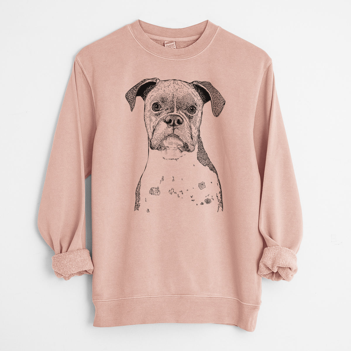 Bare Daisy the Boxer - Unisex Pigment Dyed Crew Sweatshirt