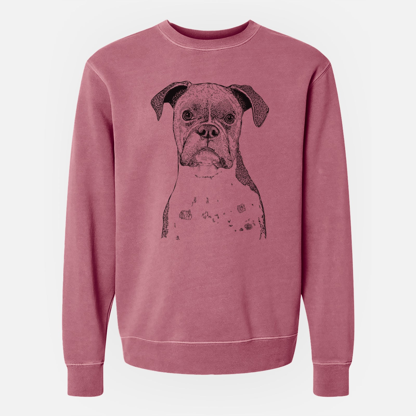 Bare Daisy the Boxer - Unisex Pigment Dyed Crew Sweatshirt