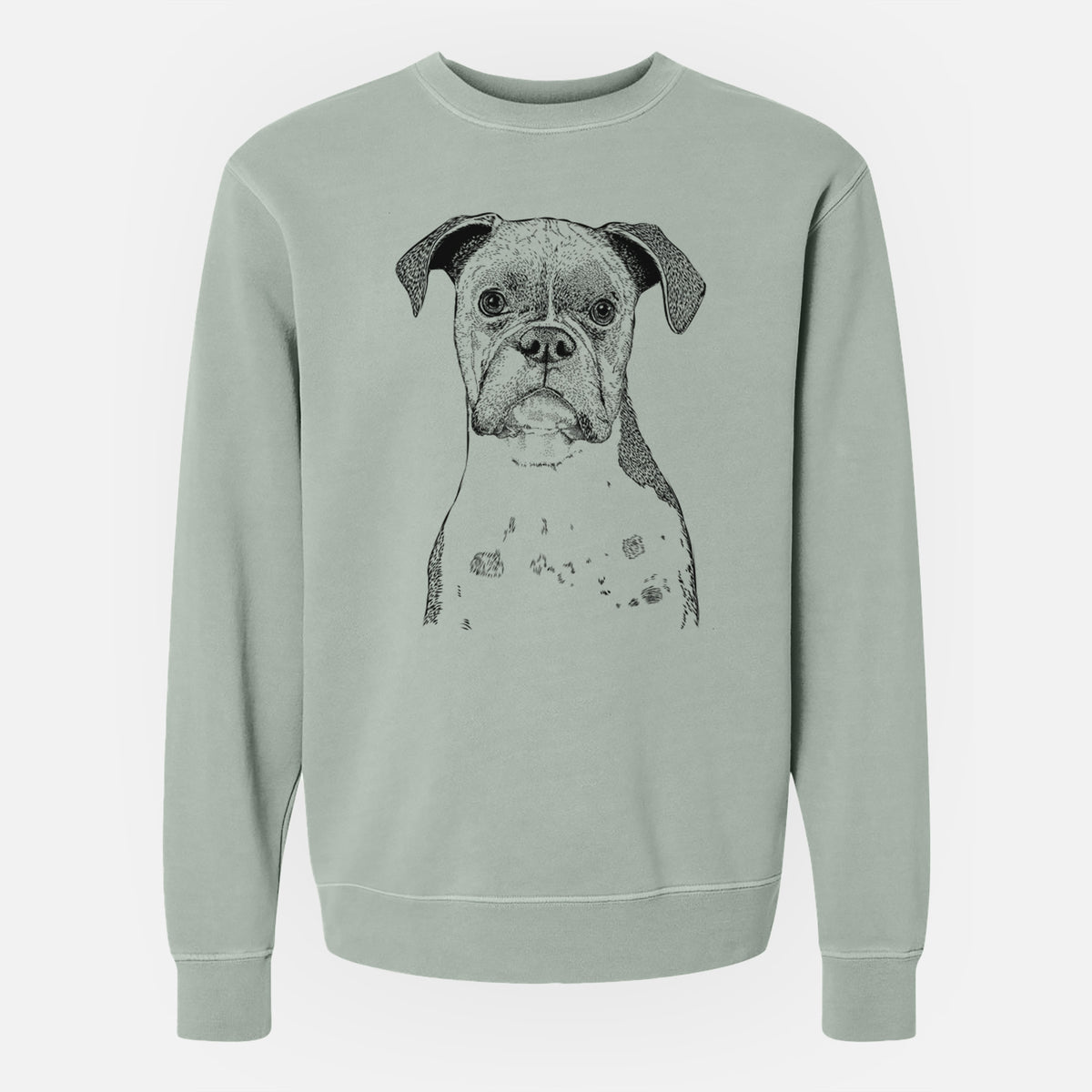 Bare Daisy the Boxer - Unisex Pigment Dyed Crew Sweatshirt