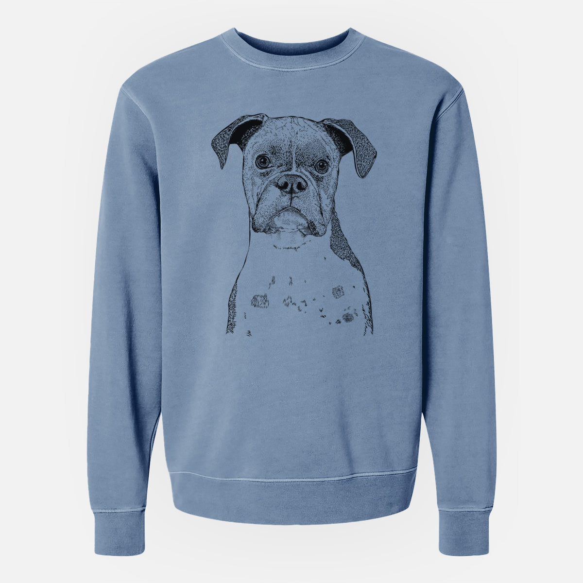 Bare Daisy the Boxer - Unisex Pigment Dyed Crew Sweatshirt