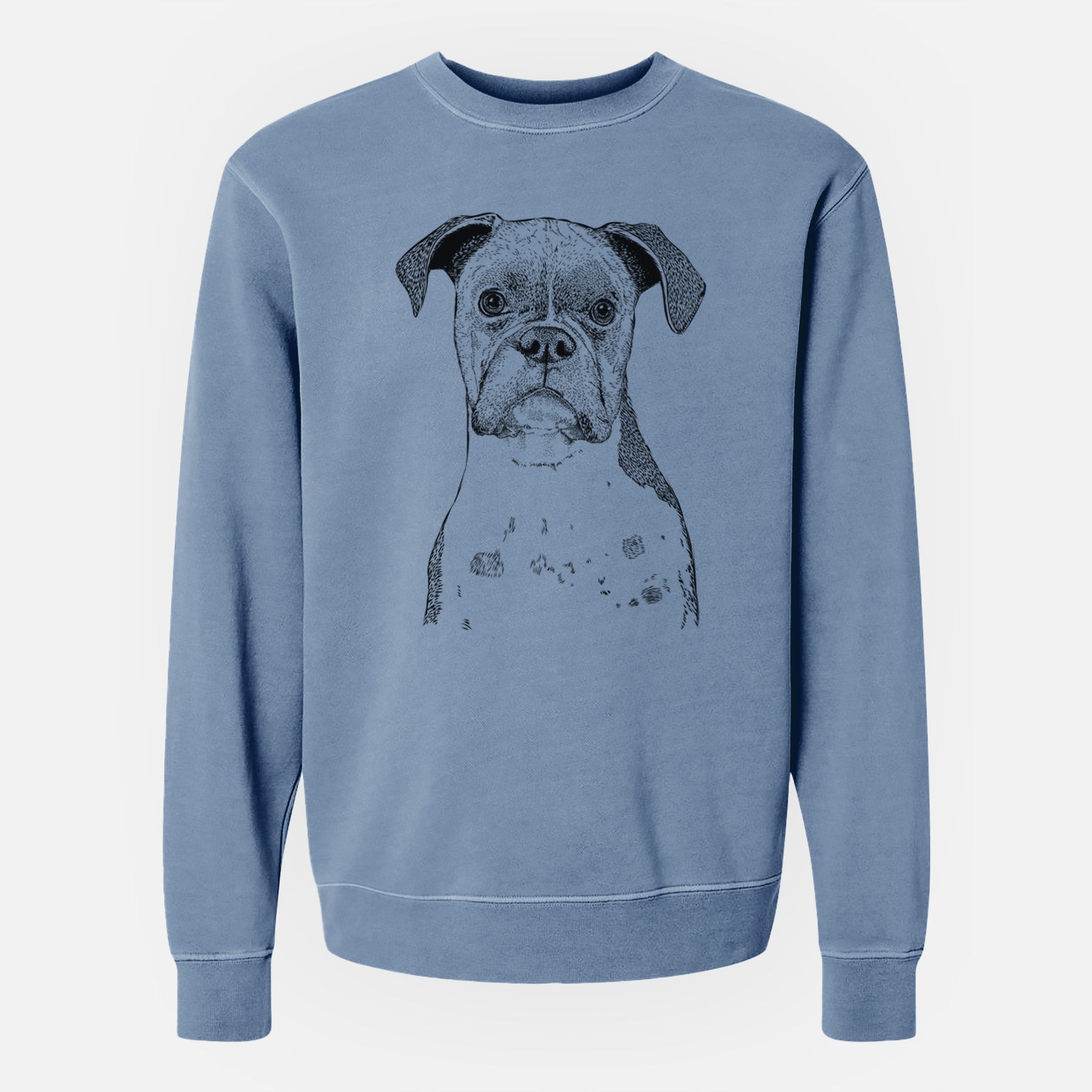 Bare Daisy the Boxer - Unisex Pigment Dyed Crew Sweatshirt