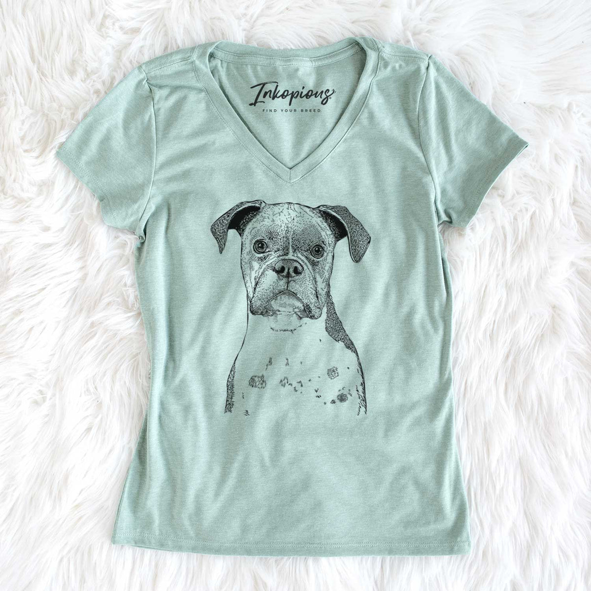 Bare Daisy the Boxer - Women's V-neck Shirt
