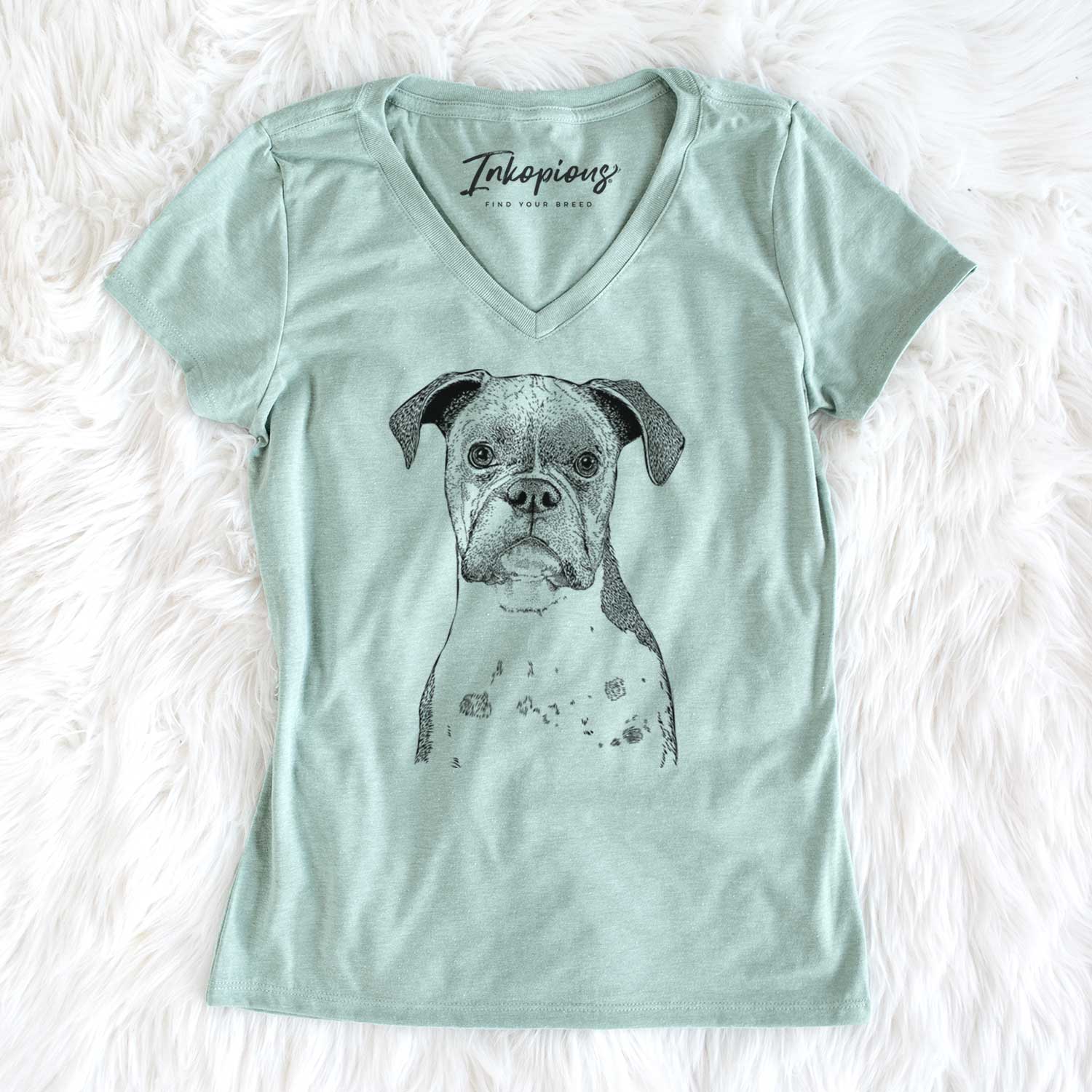 Bare Daisy the Boxer - Women's V-neck Shirt