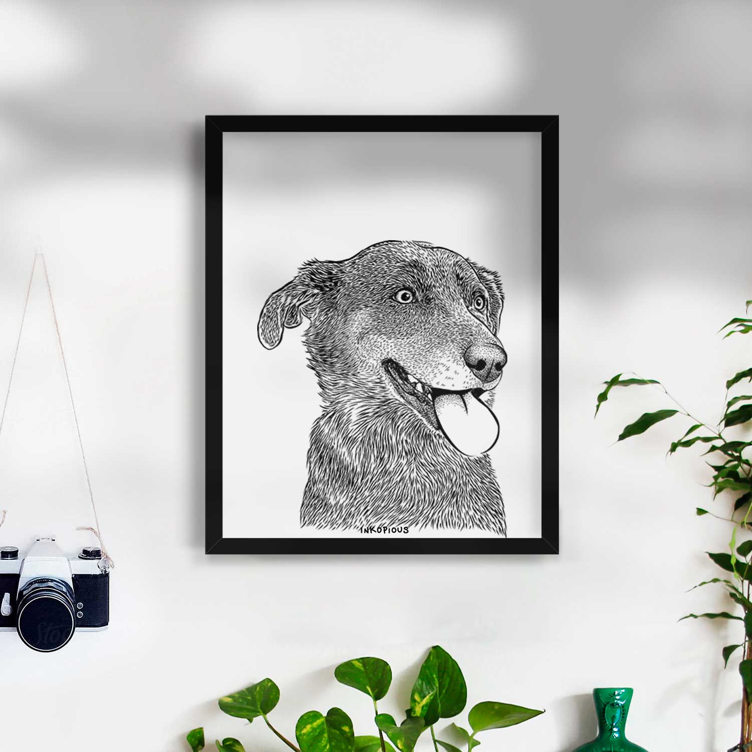 Daisy the Australian Shepherd Mix Art Print