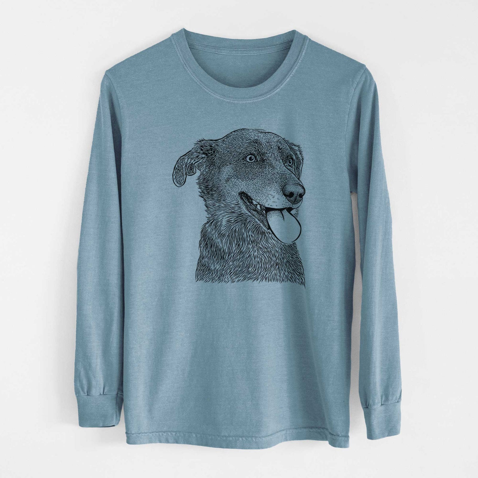 Bare Daisy the Australian Shepherd Mix - Heavyweight 100% Cotton Long Sleeve