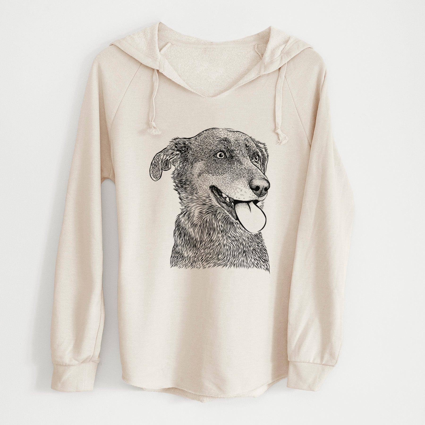 Bare Daisy the Australian Shepherd Mix - Cali Wave Hooded Sweatshirt