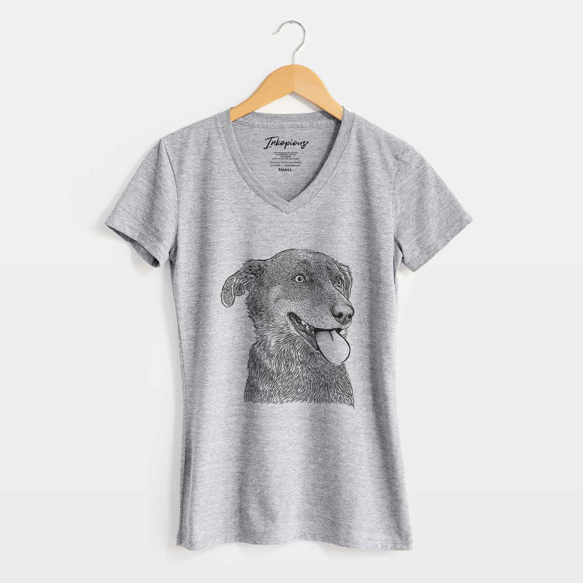 Bare Daisy the Australian Shepherd Mix - Women's V-neck Shirt
