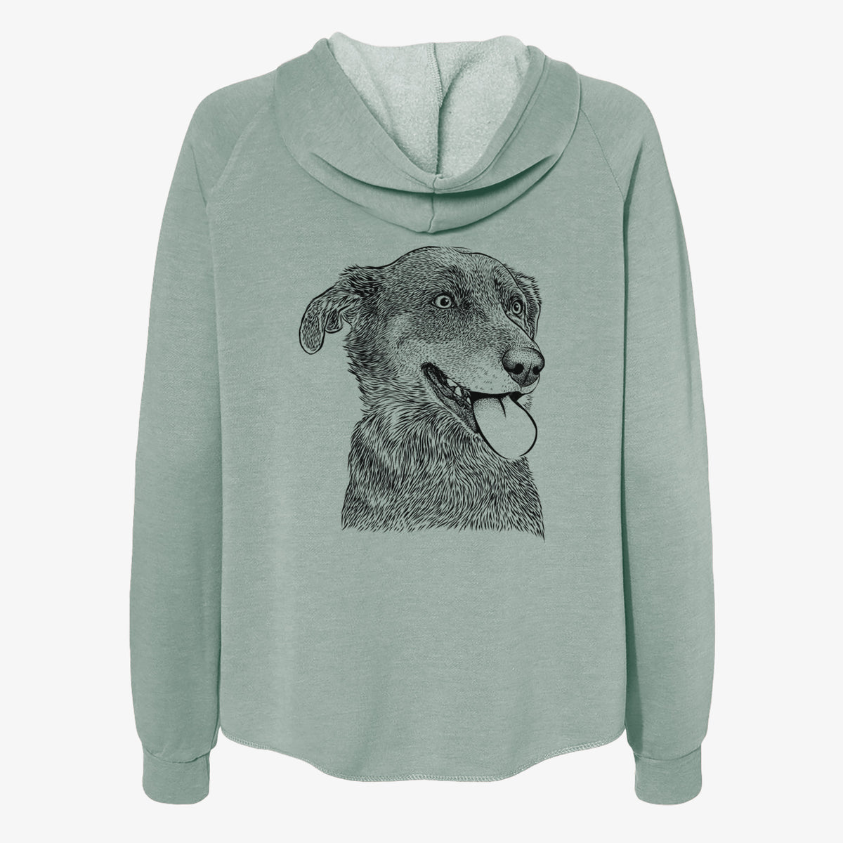 Daisy the Australian Shepherd Mix - Women's Cali Wave Zip-Up Sweatshirt