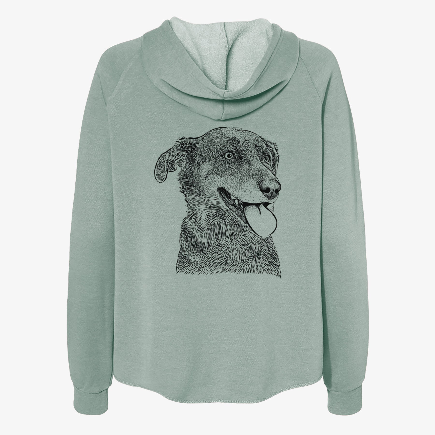 Daisy the Australian Shepherd Mix - Women's Cali Wave Zip-Up Sweatshirt