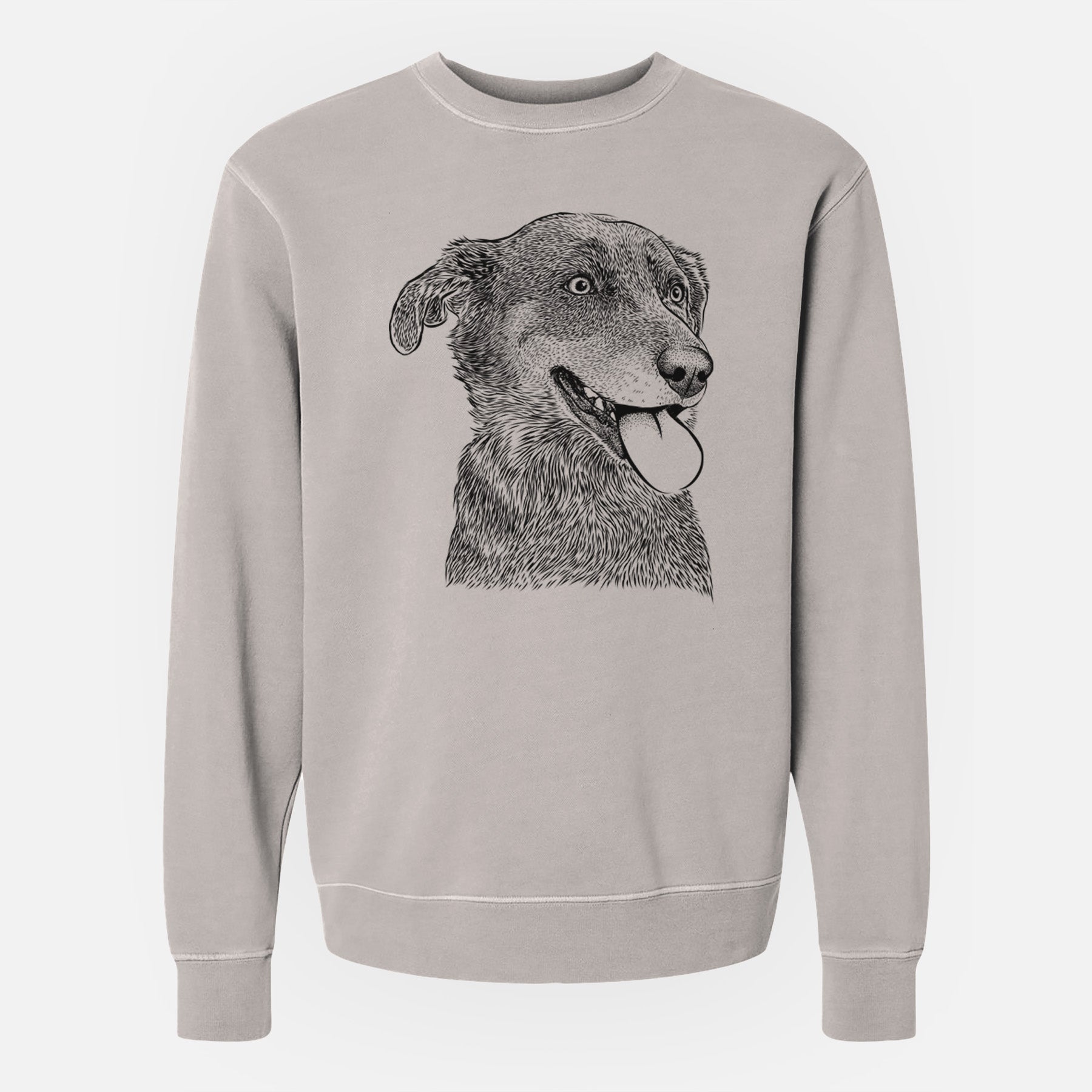 Bare Daisy the Australian Shepherd Mix - Unisex Pigment Dyed Crew Sweatshirt