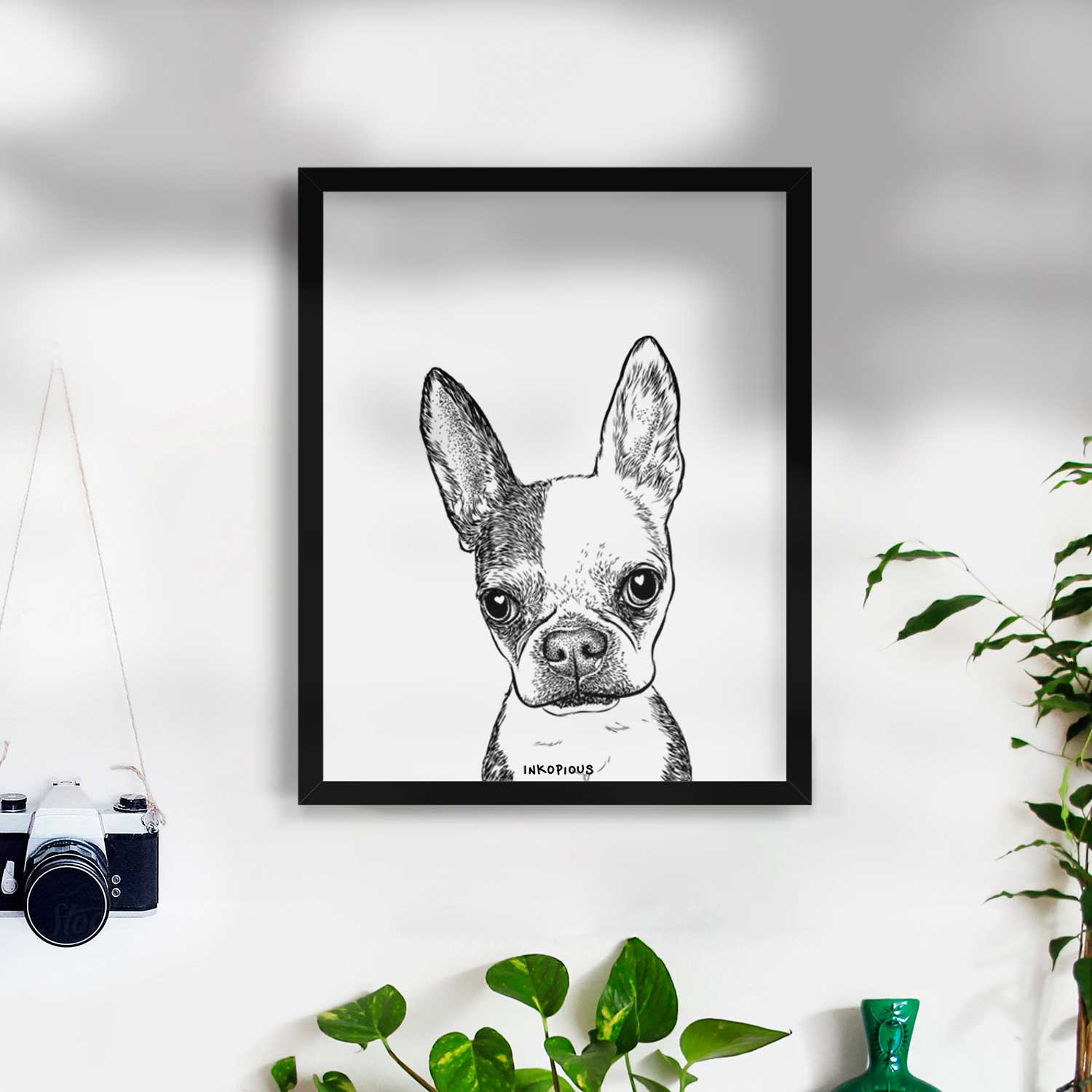 Daisy the Boston Terrier Art Print