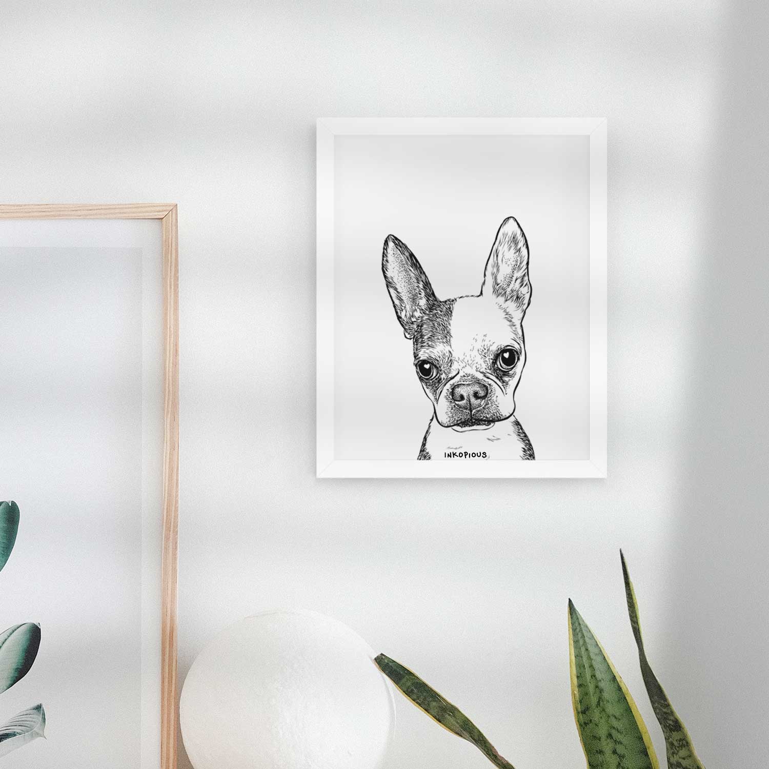 Daisy the Boston Terrier Art Print