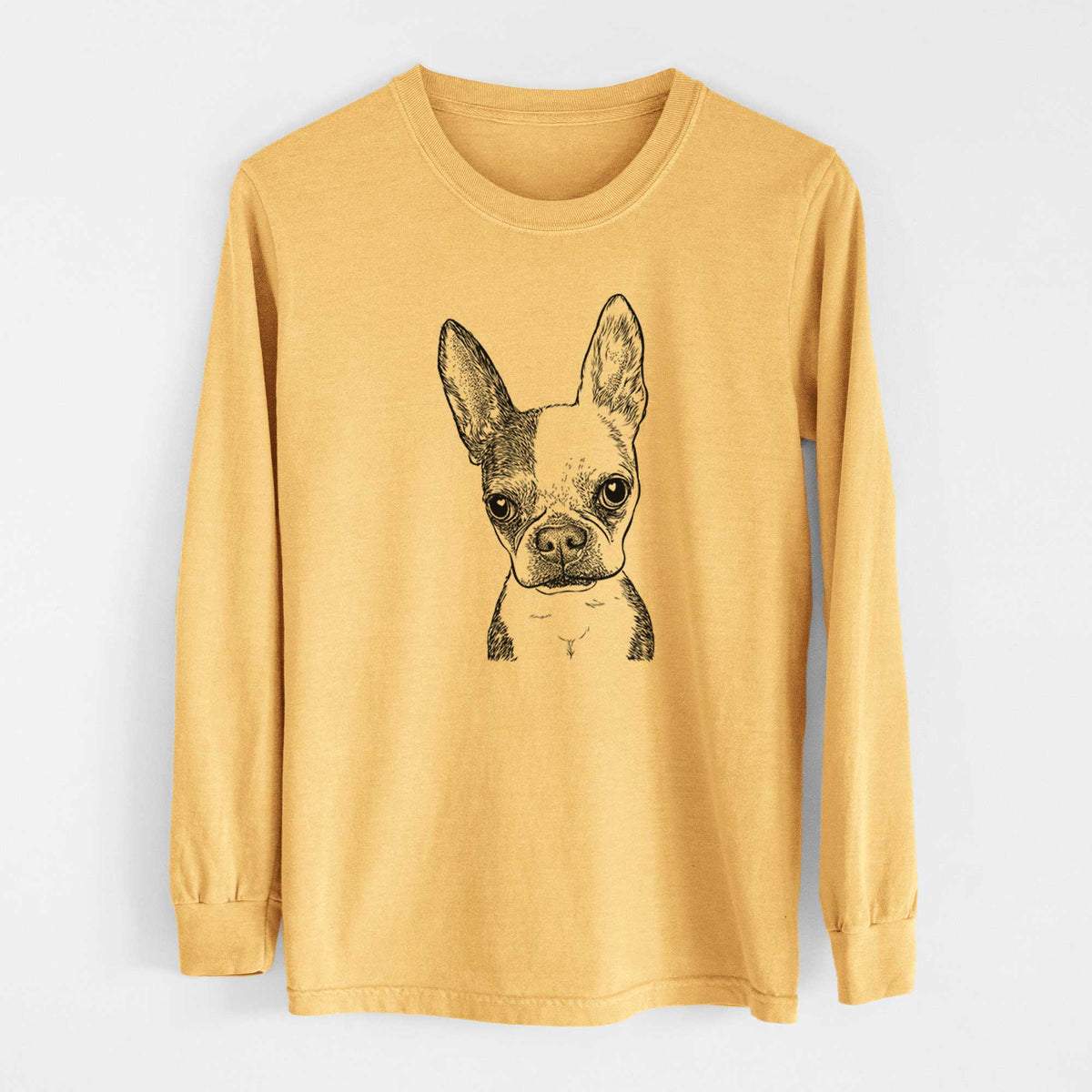 Bare Daisy the Boston Terrier - Heavyweight 100% Cotton Long Sleeve