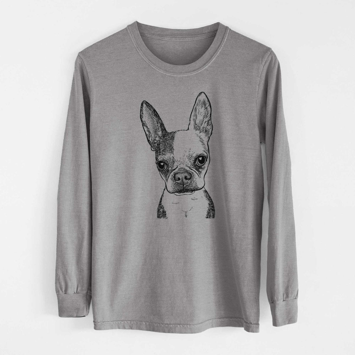 Bare Daisy the Boston Terrier - Heavyweight 100% Cotton Long Sleeve