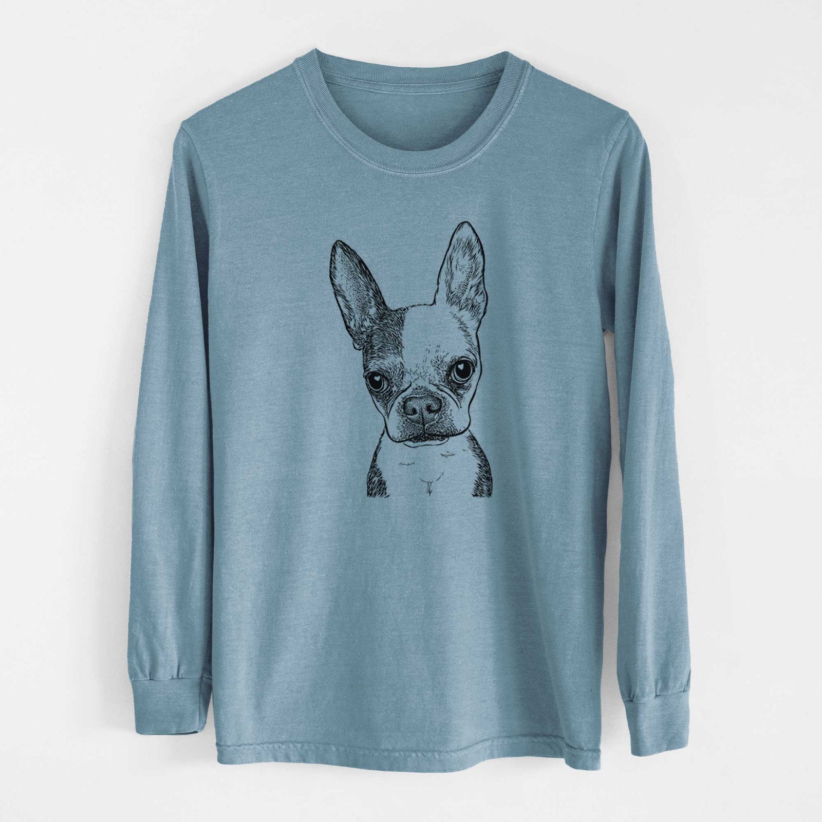 Bare Daisy the Boston Terrier - Heavyweight 100% Cotton Long Sleeve