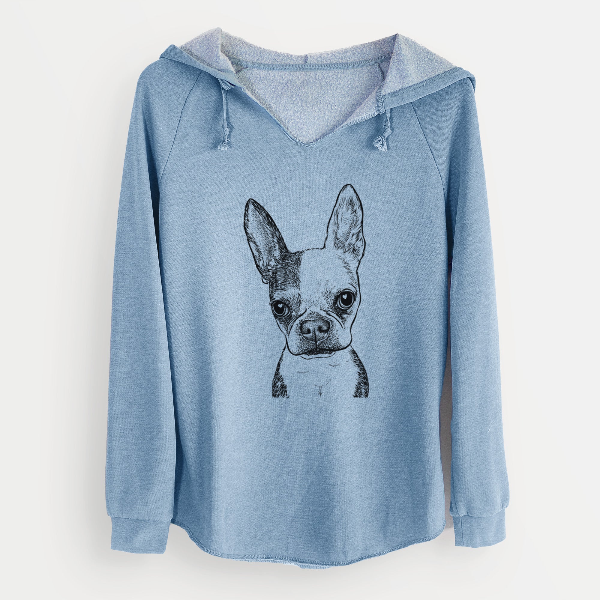 Bare Daisy the Boston Terrier - Cali Wave Hooded Sweatshirt