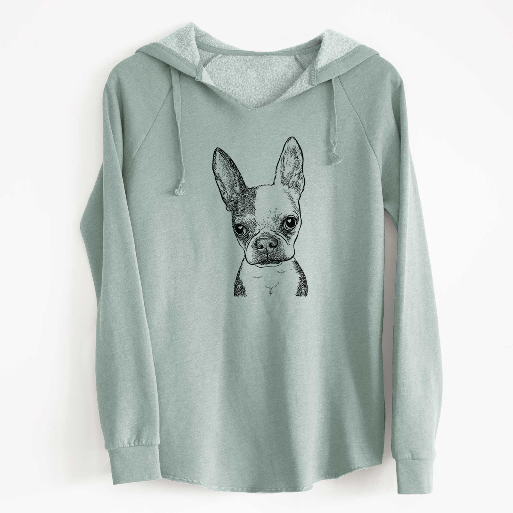 Bare Daisy the Boston Terrier - Cali Wave Hooded Sweatshirt