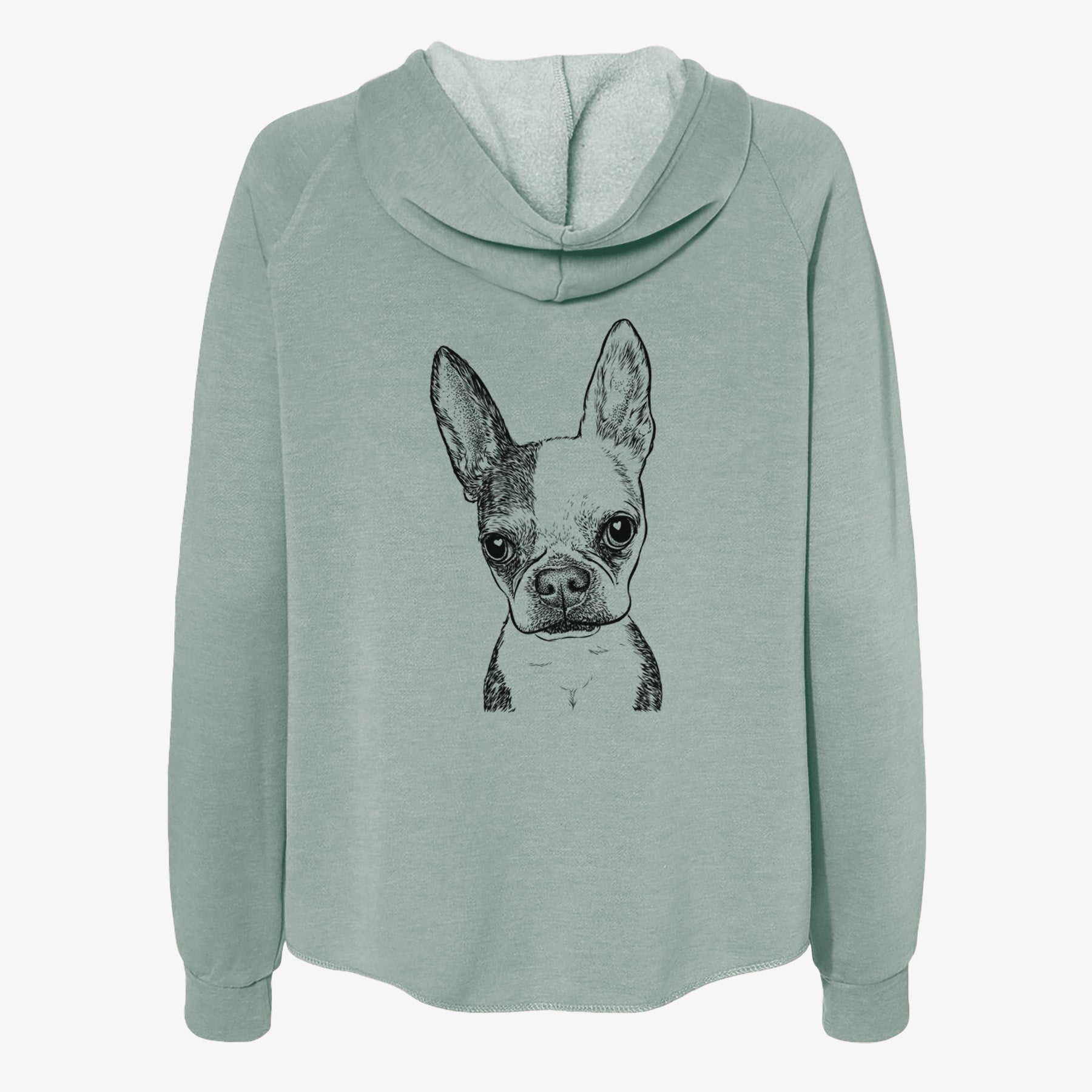 Daisy the Boston Terrier - Women's Cali Wave Zip-Up Sweatshirt